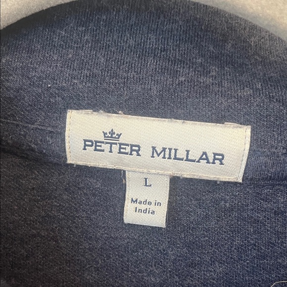Auburn University Peter Millar Dark Blue Zip-Up Sweater - Picture 2 of 3